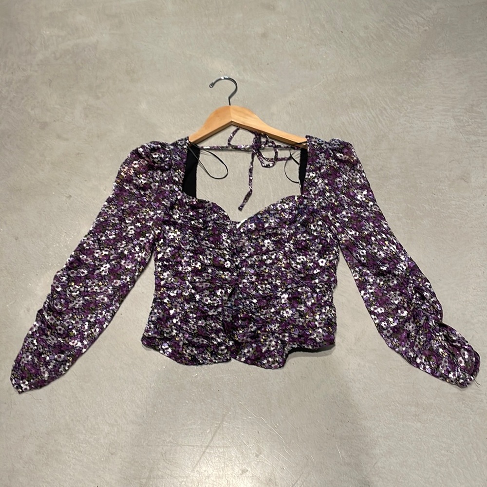 ASTR The Label purple floral top